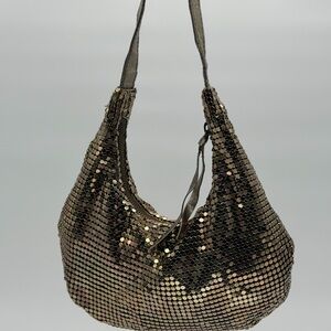 Divided Gold Sequin Hobo Bag